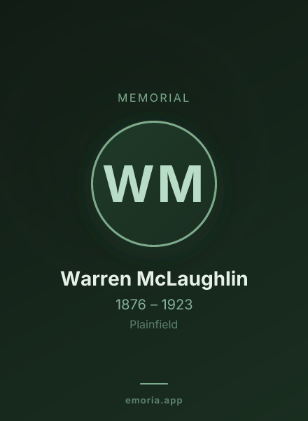 Memorial portrait of Warren McLaughlin