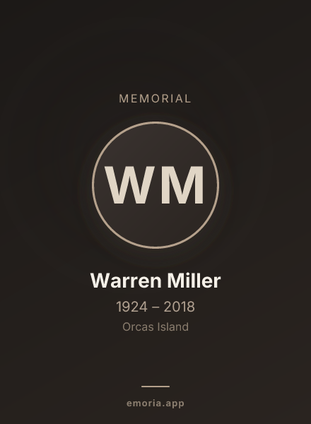 Memorial portrait of Warren Miller