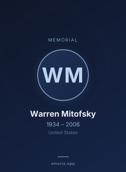 Memorial portrait of Warren Mitofsky