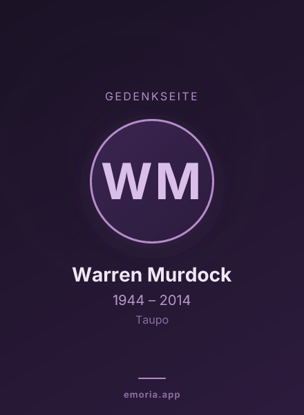 Gedenkportrait von Warren Murdock