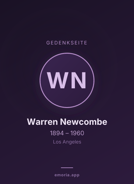 Gedenkportrait von Warren Newcombe
