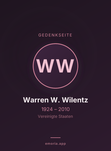 Gedenkportrait von Warren W. Wilentz