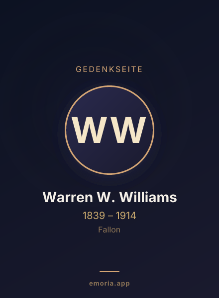 Gedenkportrait von Warren W. Williams