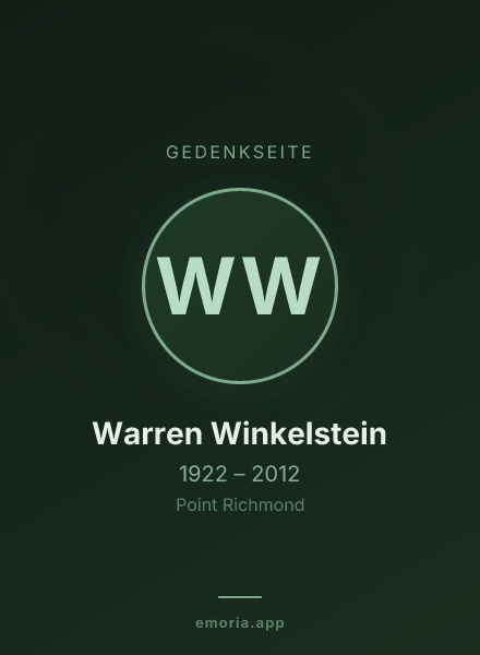 Gedenkportrait von Warren Winkelstein