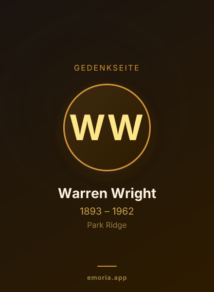 Gedenkportrait von Warren Wright