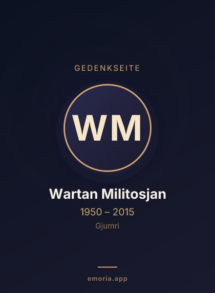 Gedenkportrait von Wartan Militosjan