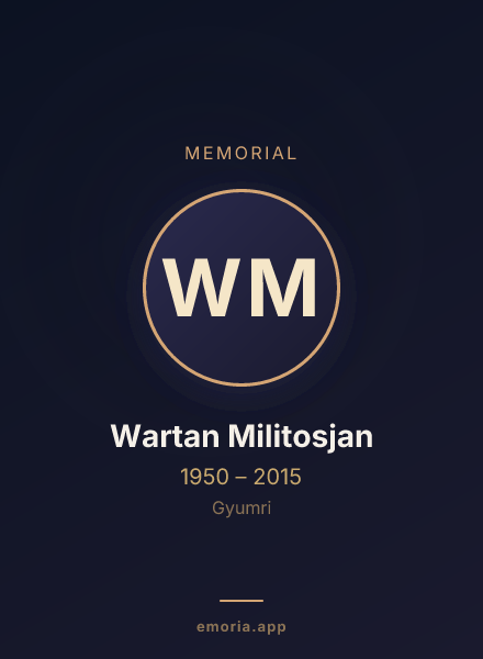 Memorial portrait of Wartan Militosjan