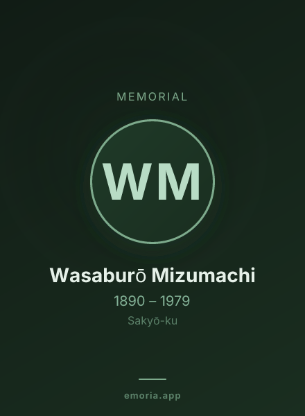 Memorial portrait of Wasaburō Mizumachi
