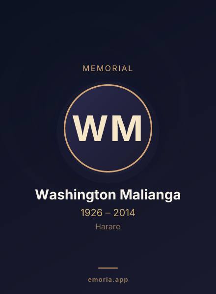Memorial portrait of Washington Malianga
