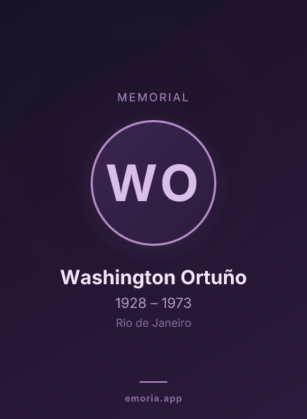 Memorial portrait of Washington Ortuño