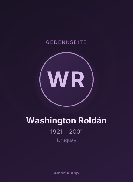 Gedenkportrait von Washington Roldán