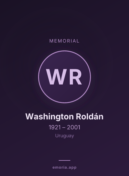 Memorial portrait of Washington Roldán