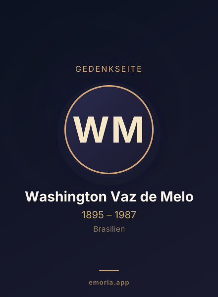 Gedenkportrait von Washington Vaz de Melo