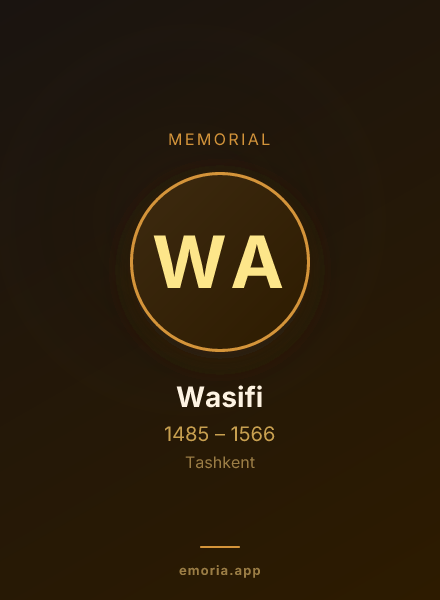 Memorial portrait of Wasifi