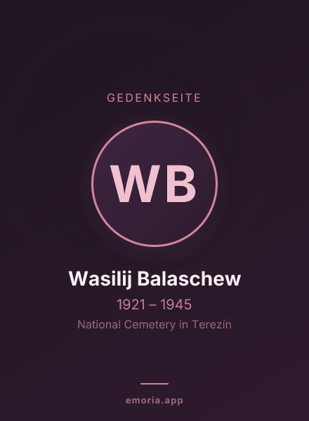 Gedenkportrait von Wasilij Balaschew