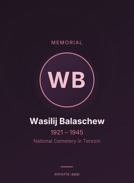 Memorial portrait of Wasilij Balaschew