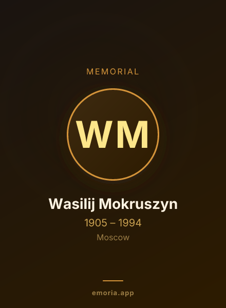 Memorial portrait of Wasilij Mokruszyn