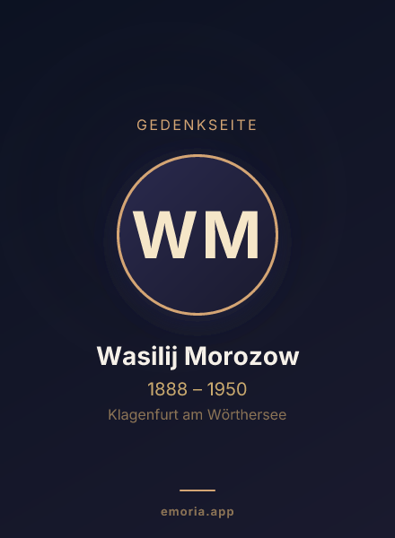 Gedenkportrait von Wasilij Morozow