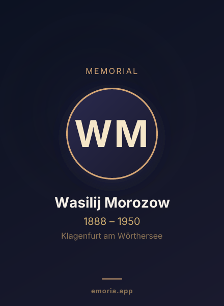 Memorial portrait of Wasilij Morozow