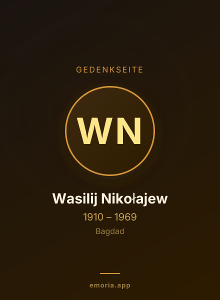 Gedenkportrait von Wasilij Nikołajew