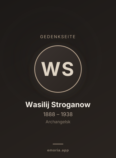 Gedenkportrait von Wasilij Stroganow