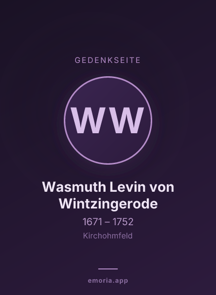 Gedenkportrait von Wasmuth Levin von Wintzingerode