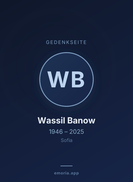 Gedenkportrait von Wassil Banow