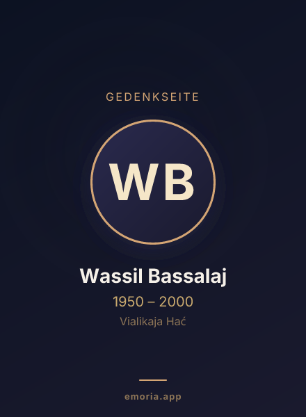Gedenkportrait von Wassil Bassalaj