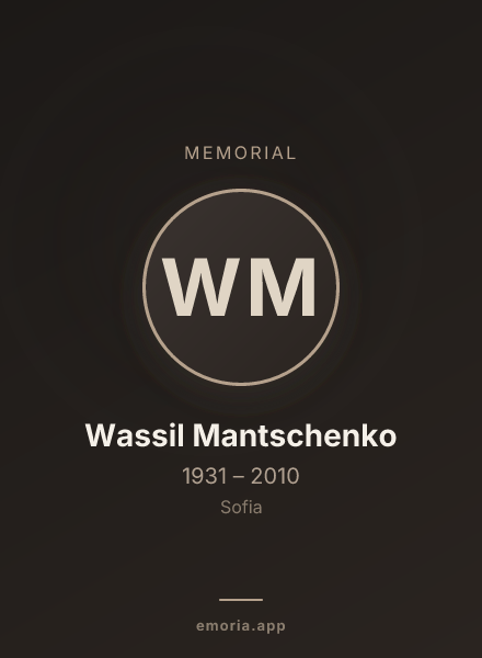 Memorial portrait of Wassil Mantschenko