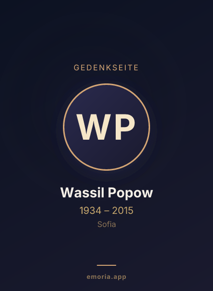 Gedenkportrait von Wassil Popow