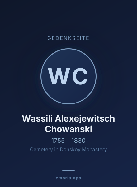 Gedenkportrait von Wassili Alexejewitsch Chowanski
