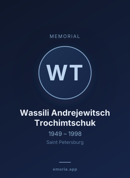 Memorial portrait of Wassili Andrejewitsch Trochimtschuk