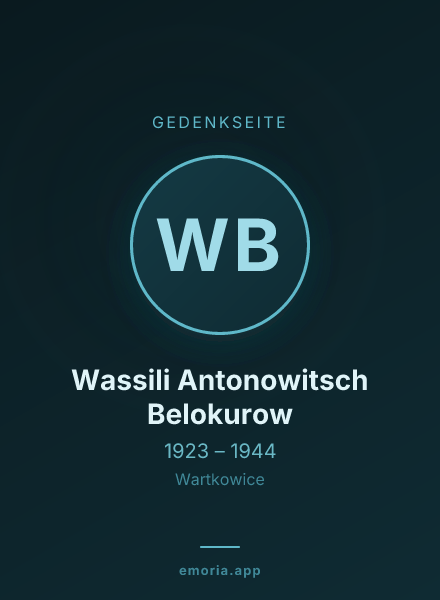 Gedenkportrait von Wassili Antonowitsch Belokurow