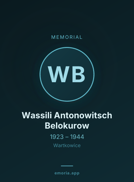 Memorial portrait of Wassili Antonowitsch Belokurow