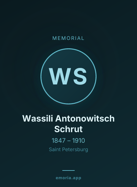 Memorial portrait of Wassili Antonowitsch Schrut