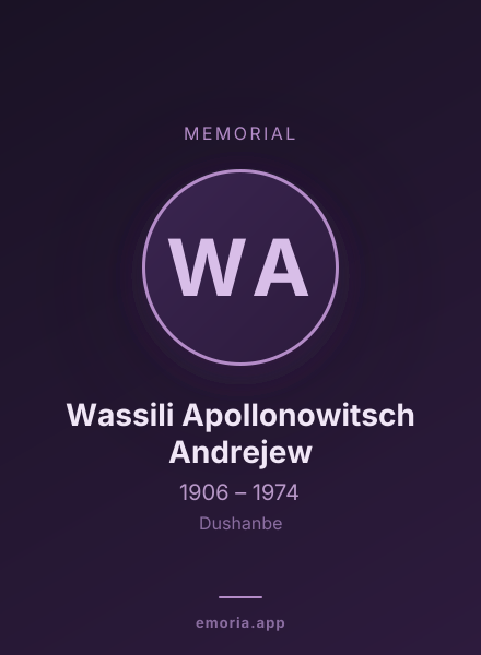 Memorial portrait of Wassili Apollonowitsch Andrejew