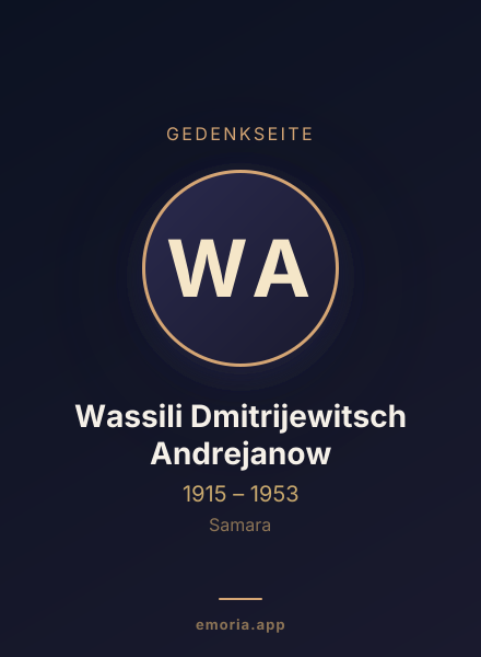 Gedenkportrait von Wassili Dmitrijewitsch Andrejanow