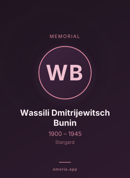 Memorial portrait of Wassili Dmitrijewitsch Bunin