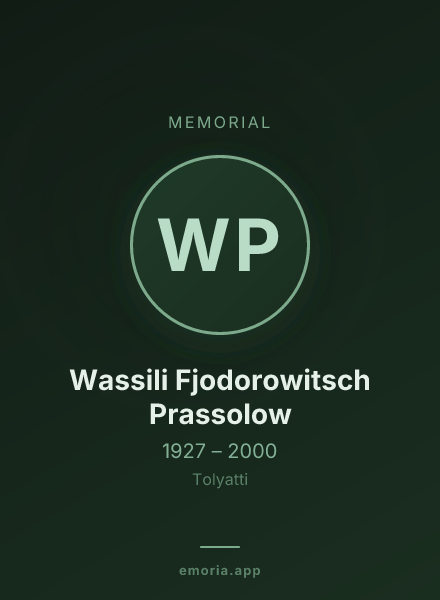 Memorial portrait of Wassili Fjodorowitsch Prassolow