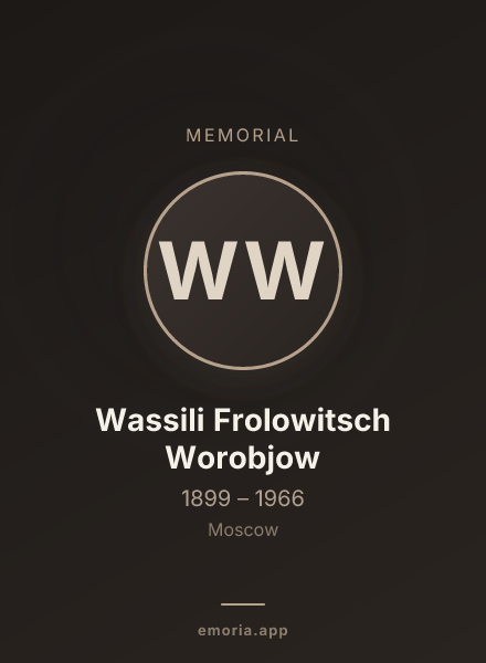 Memorial portrait of Wassili Frolowitsch Worobjow