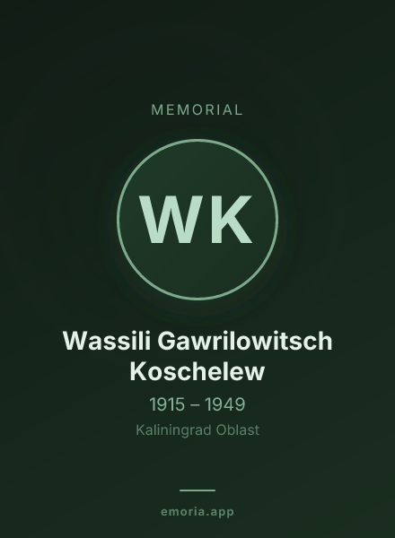Memorial portrait of Wassili Gawrilowitsch Koschelew