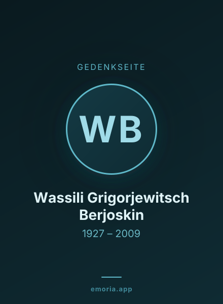 Gedenkportrait von Wassili Grigorjewitsch Berjoskin