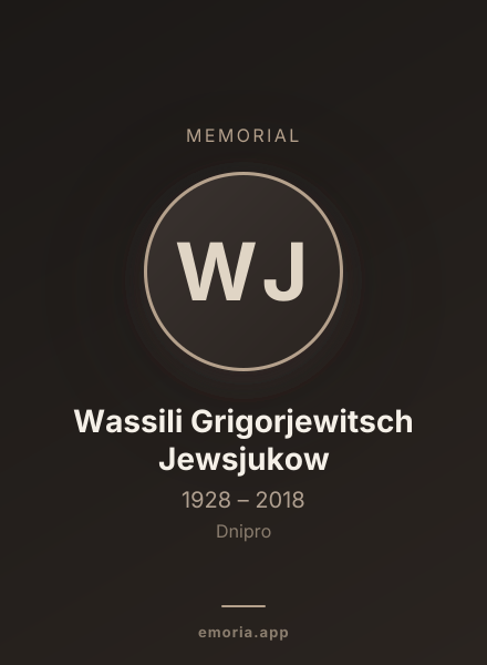 Memorial portrait of Wassili Grigorjewitsch Jewsjukow