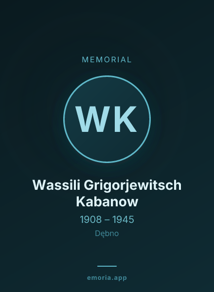 Memorial portrait of Wassili Grigorjewitsch Kabanow