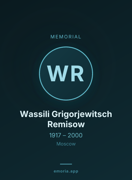 Memorial portrait of Wassili Grigorjewitsch Remisow