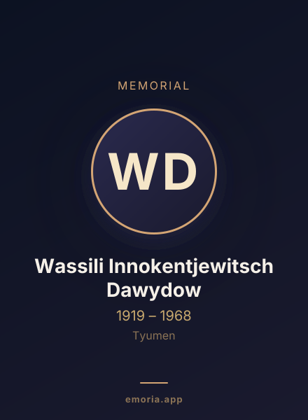 Memorial portrait of Wassili Innokentjewitsch Dawydow