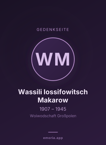 Gedenkportrait von Wassili Iossifowitsch Makarow