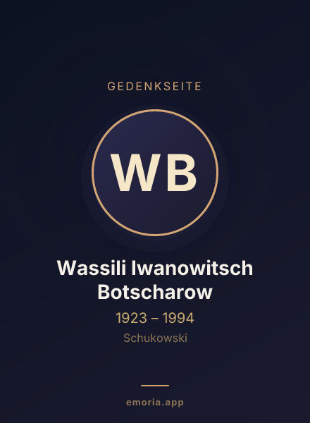 Gedenkportrait von Wassili Iwanowitsch Botscharow