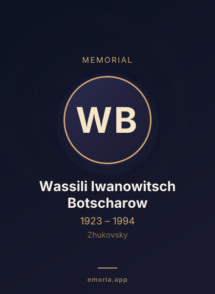 Memorial portrait of Wassili Iwanowitsch Botscharow