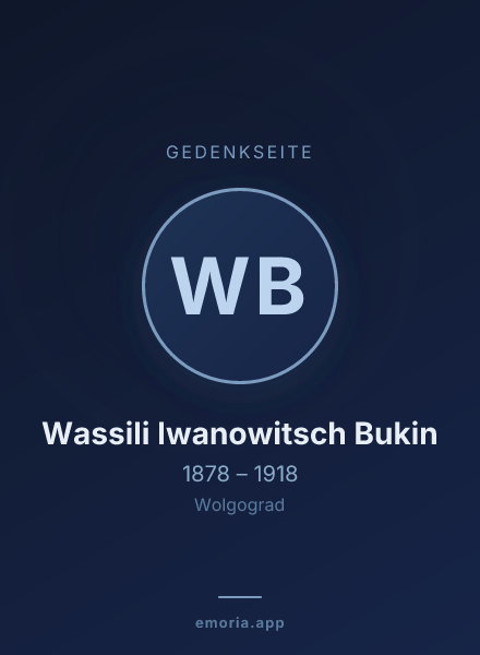 Gedenkportrait von Wassili Iwanowitsch Bukin